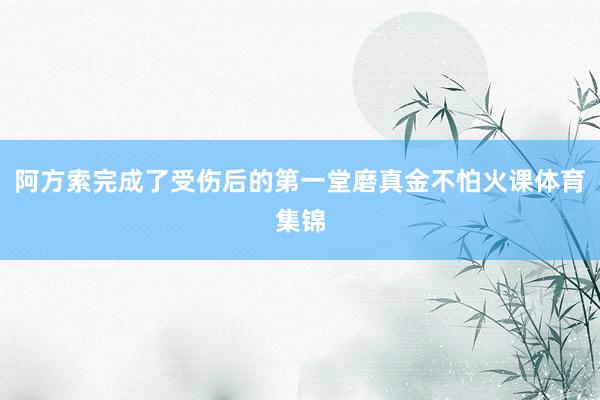 阿方索完成了受伤后的第一堂磨真金不怕火课体育集锦