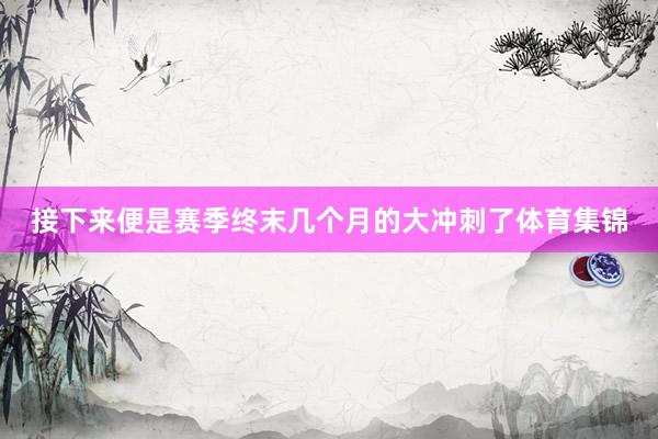 接下来便是赛季终末几个月的大冲刺了体育集锦