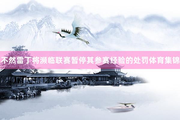 不然雷丁将濒临联赛暂停其参赛经验的处罚体育集锦