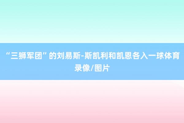 “三狮军团”的刘易斯-斯凯利和凯恩各入一球体育录像/图片