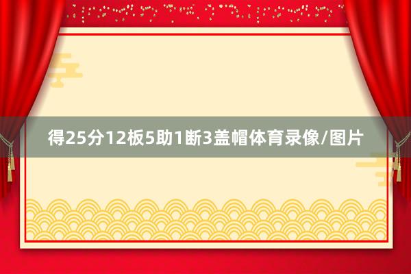 得25分12板5助1断3盖帽体育录像/图片