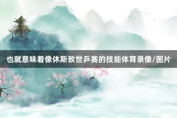 也就意味着像休斯敦世乒赛的技能体育录像/图片