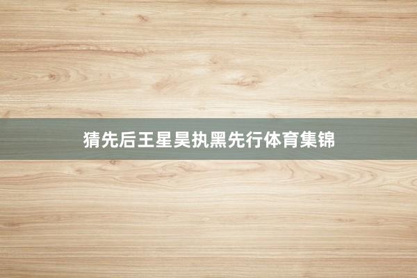 猜先后王星昊执黑先行体育集锦