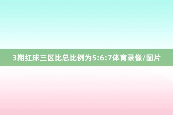 3期红球三区比总比例为5:6:7体育录像/图片