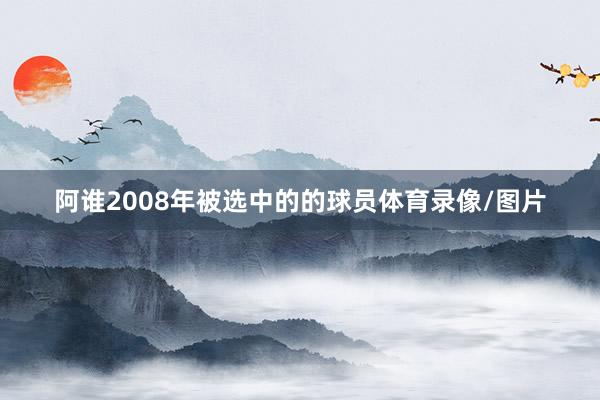 阿谁2008年被选中的的球员体育录像/图片