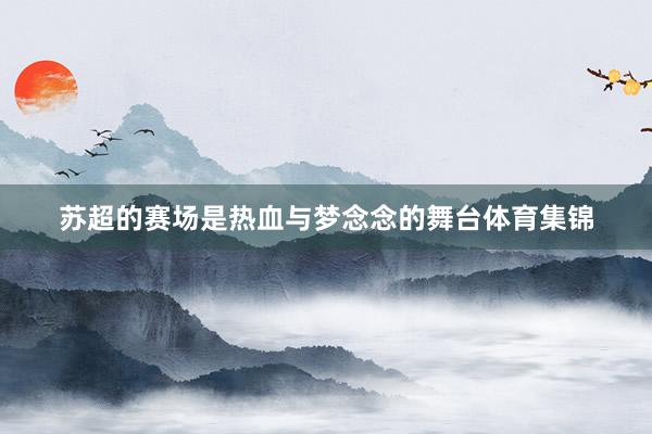 苏超的赛场是热血与梦念念的舞台体育集锦