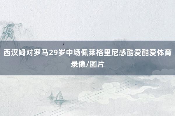 西汉姆对罗马29岁中场佩莱格里尼感酷爱酷爱体育录像/图片