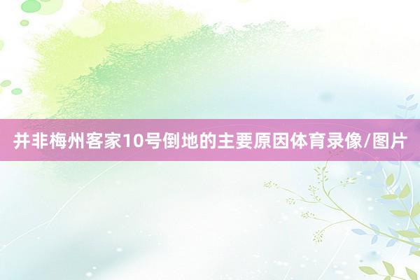 并非梅州客家10号倒地的主要原因体育录像/图片