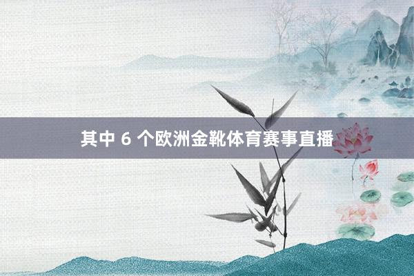 其中 6 个欧洲金靴体育赛事直播