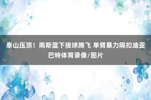 泰山压顶！南斯篮下接球腾飞 单臂暴力隔扣迪亚巴特体育录像/图片