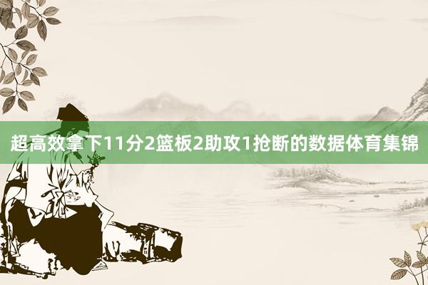 超高效拿下11分2篮板2助攻1抢断的数据体育集锦