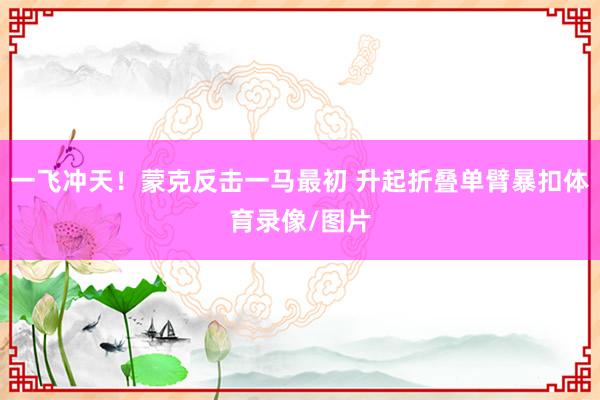一飞冲天！蒙克反击一马最初 升起折叠单臂暴扣体育录像/图片