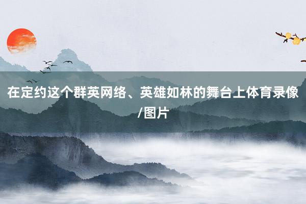 在定约这个群英网络、英雄如林的舞台上体育录像/图片