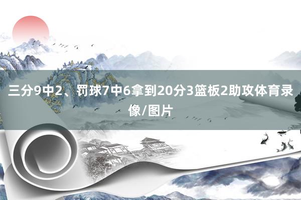 三分9中2、罚球7中6拿到20分3篮板2助攻体育录像/图片