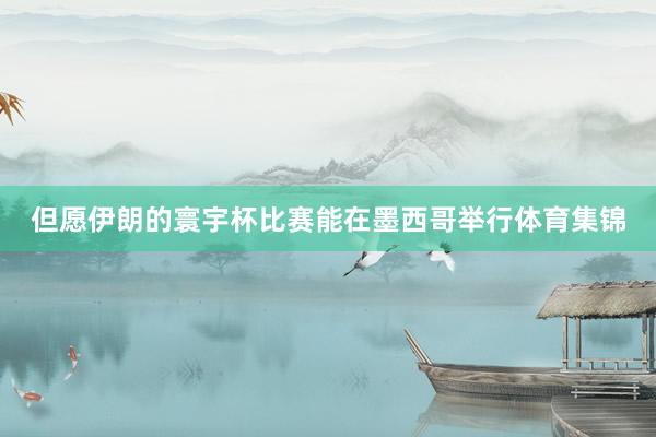 但愿伊朗的寰宇杯比赛能在墨西哥举行体育集锦