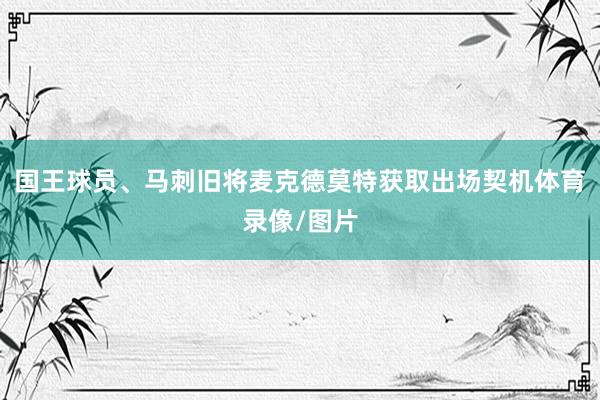 国王球员、马刺旧将麦克德莫特获取出场契机体育录像/图片