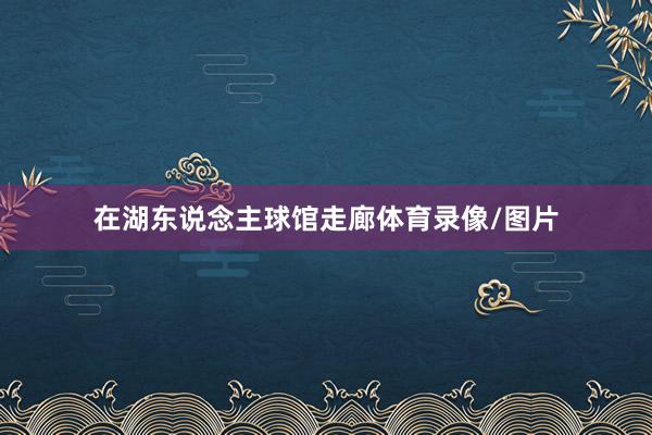 在湖东说念主球馆走廊体育录像/图片