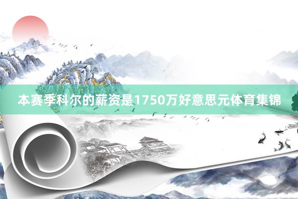 本赛季科尔的薪资是1750万好意思元体育集锦