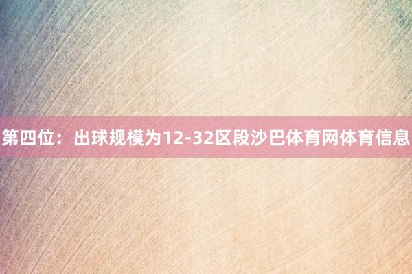第四位：出球规模为12-32区段沙巴体育网体育信息