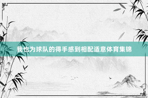 我也为球队的得手感到相配适意体育集锦