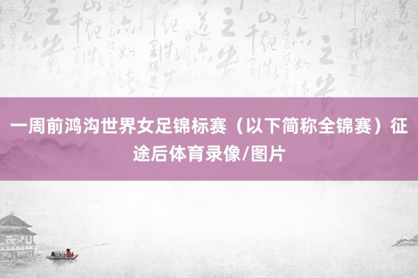 一周前鸿沟世界女足锦标赛（以下简称全锦赛）征途后体育录像/图片