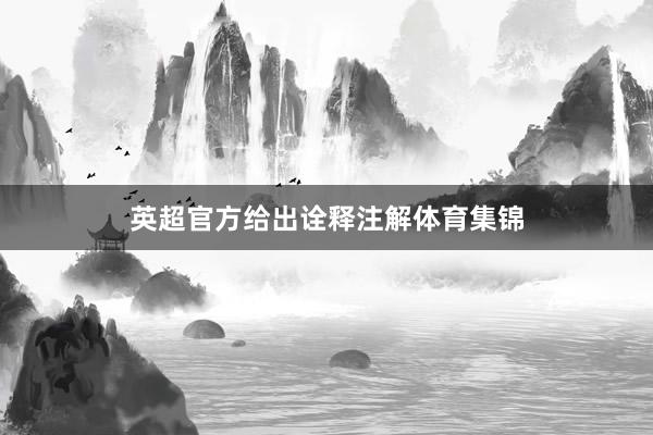 英超官方给出诠释注解体育集锦