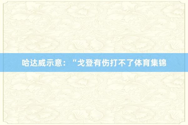 哈达威示意：“戈登有伤打不了体育集锦