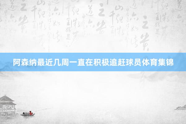 阿森纳最近几周一直在积极追赶球员体育集锦